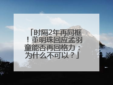 时隔2年再同框！董明珠回应孟羽童能否再回格力：为什么不可以？