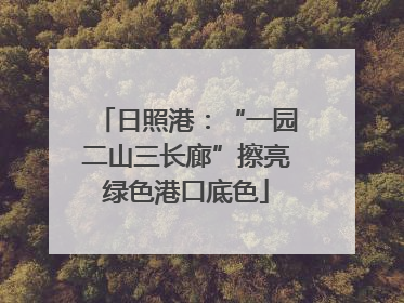 日照港：“一园二山三长廊”擦亮绿色港口底色