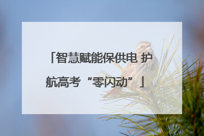 智慧赋能保供电 护航高考“零闪动”