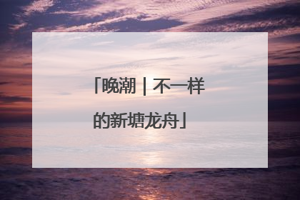 晚潮｜不一样的新塘龙舟