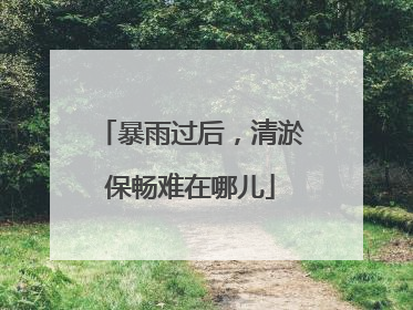 暴雨过后，清淤保畅难在哪儿