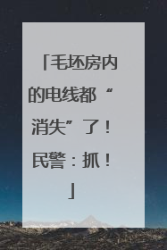 毛坯房内的电线都“消失”了！民警：抓！