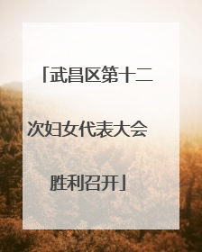 武昌区第十二次妇女代表大会胜利召开