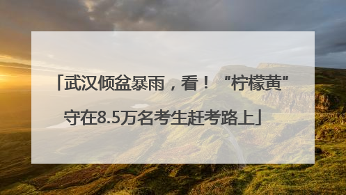 武汉倾盆暴雨，看！“柠檬黄”守在8.5万名考生赶考路上