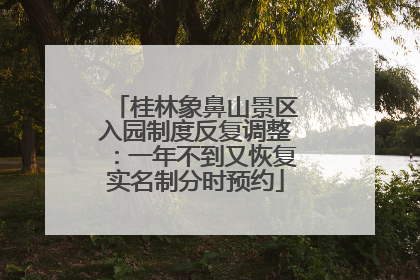 桂林象鼻山景区入园制度反复调整：一年不到又恢复实名制分时预约