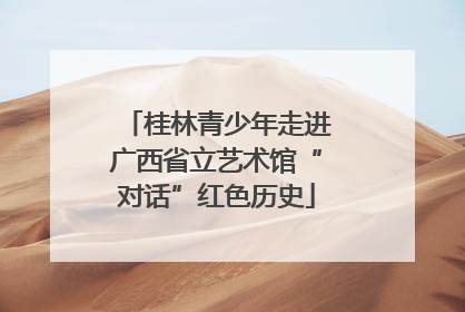 桂林青少年走进广西省立艺术馆“对话”红色历史
