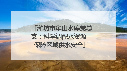 潍坊市牟山水库党总支：科学调配水资源 保障区域供水安全