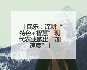民乐：深耕“特色+智慧”现代农业跑出“加速度”