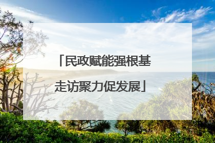 民政赋能强根基 走访聚力促发展