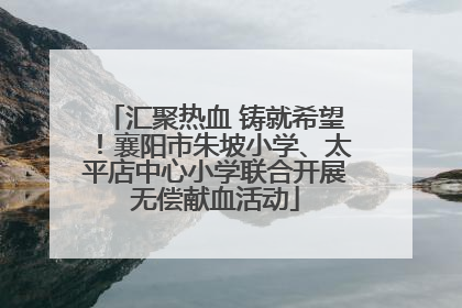 汇聚热血 铸就希望！襄阳市朱坡小学、太平店中心小学联合开展无偿献血活动