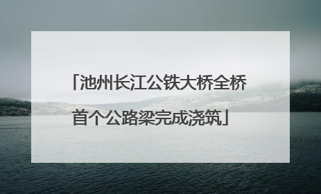池州长江公铁大桥全桥首个公路梁完成浇筑