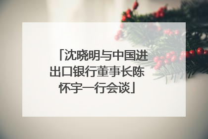 沈晓明与中国进出口银行董事长陈怀宇一行会谈