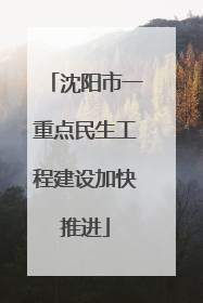 沈阳市一重点民生工程建设加快推进