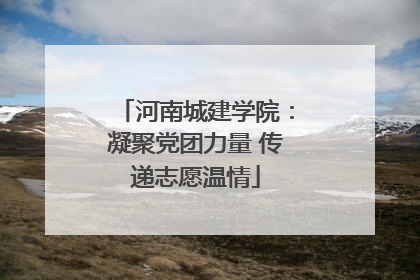 河南城建学院：凝聚党团力量 传递志愿温情