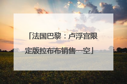 法国巴黎：卢浮宫限定版拉布布销售一空