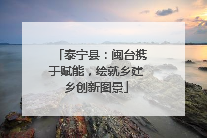 泰宁县：闽台携手赋能，绘就乡建乡创新图景