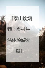 泰山炊烟巷：乡村生活体验游火爆
