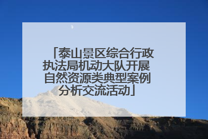 泰山景区综合行政执法局机动大队开展自然资源类典型案例分析交流活动