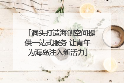 洞头打造海创空间提供一站式服务 让青年为海岛注入新活力