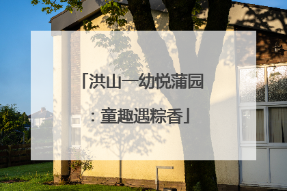 洪山一幼悦蒲园：童趣遇粽香