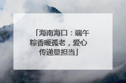 海南海口：端午粽香暖孤老，爱心传递显担当