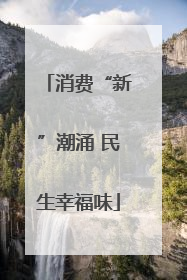 消费“新”潮涌 民生幸福味