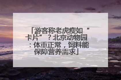 游客称老虎瘦如“卡片”？北京动物园：体重正常，饲料能保障营养需求