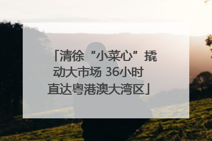 清徐“小菜心”撬动大市场 36小时直达粤港澳大湾区