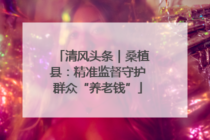 清风头条｜桑植县：精准监督守护群众“养老钱”