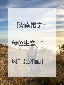 湖南常宁：绿色生态 “风”景如画