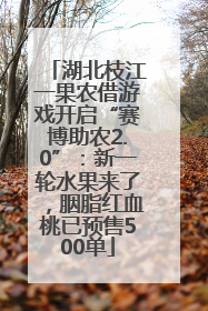 湖北枝江一果农借游戏开启“赛博助农2.0”：新一轮水果来了，胭脂红血桃已预售500单