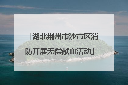 湖北荆州市沙市区消防开展无偿献血活动