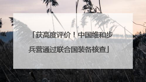 获高度评价！中国维和步兵营通过联合国装备核查
