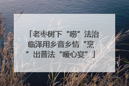 老枣树下“唠”法治 临泽用乡音乡情“烹”出普法“暖心宴”