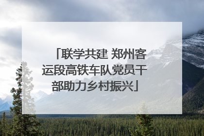 联学共建 郑州客运段高铁车队党员干部助力乡村振兴