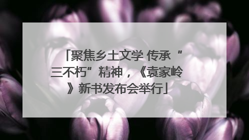 聚焦乡土文学 传承“三不朽”精神，《袁家岭》新书发布会举行