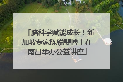 脑科学赋能成长！新加坡专家陈锐斐博士在南昌举办公益讲座