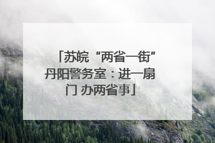 苏皖“两省一街”丹阳警务室：进一扇门 办两省事