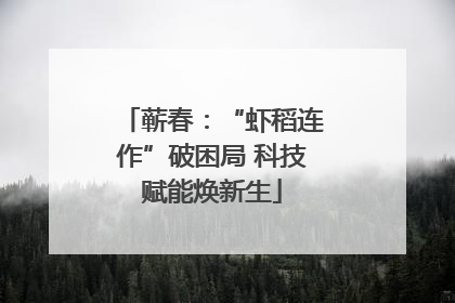 蕲春：“虾稻连作”破困局 科技赋能焕新生