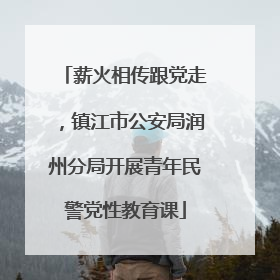 薪火相传跟党走，镇江市公安局润州分局开展青年民警党性教育课