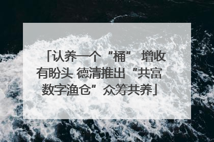 认养一个“桶” 增收有盼头 德清推出“共富数字渔仓”众筹共养