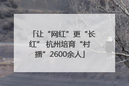 让“网红”更“长红” 杭州培育“村播”2600余人