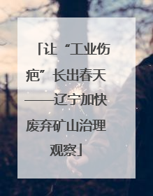 让“工业伤疤”长出春天——辽宁加快废弃矿山治理观察