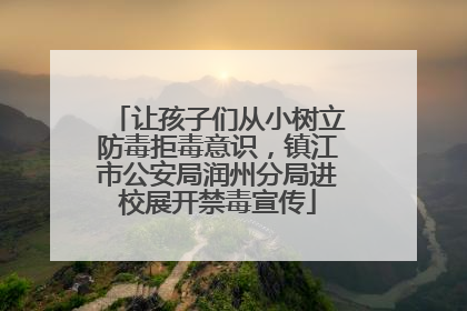 让孩子们从小树立防毒拒毒意识，镇江市公安局润州分局进校展开禁毒宣传