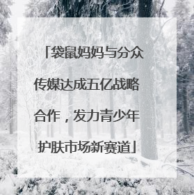 袋鼠妈妈与分众传媒达成五亿战略合作，发力青少年护肤市场新赛道