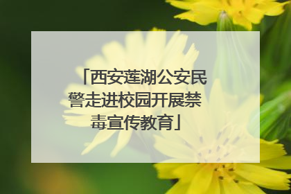 西安莲湖公安民警走进校园开展禁毒宣传教育