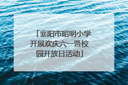 襄阳市昭明小学开展欢庆六一暨校园开放日活动