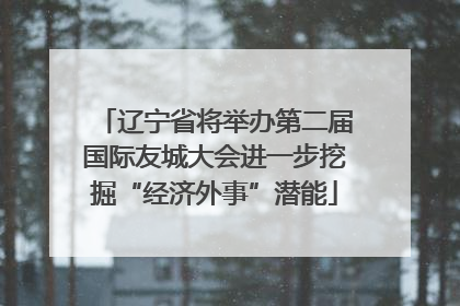 辽宁省将举办第二届国际友城大会进一步挖掘“经济外事”潜能