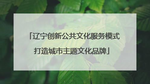 辽宁创新公共文化服务模式 打造城市主题文化品牌