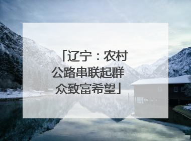 辽宁：农村公路串联起群众致富希望